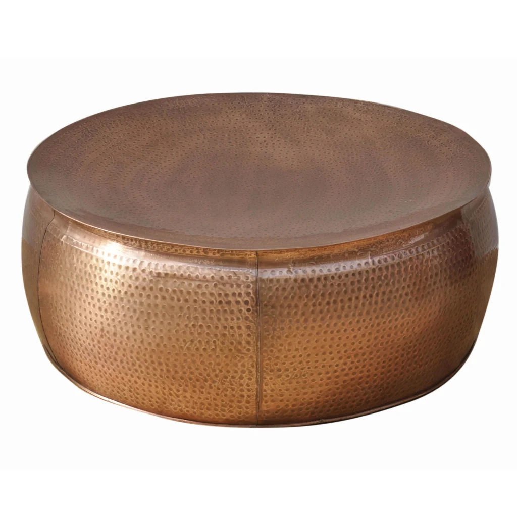 BRONZE LOOK HAMMERED COFFEE TABLE - Furniture > Living Room