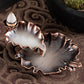 Bronze Lotus Leaf Inverted Incense Burner - Antique Indoor