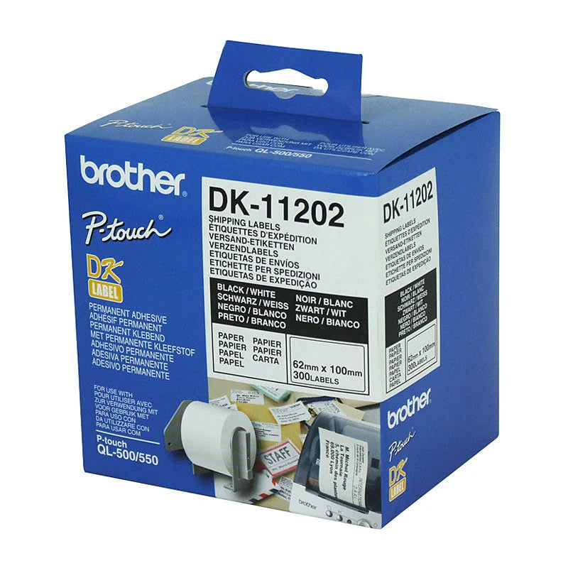 Brother DK11202 White Shipping/Name Badge Label 62mm x