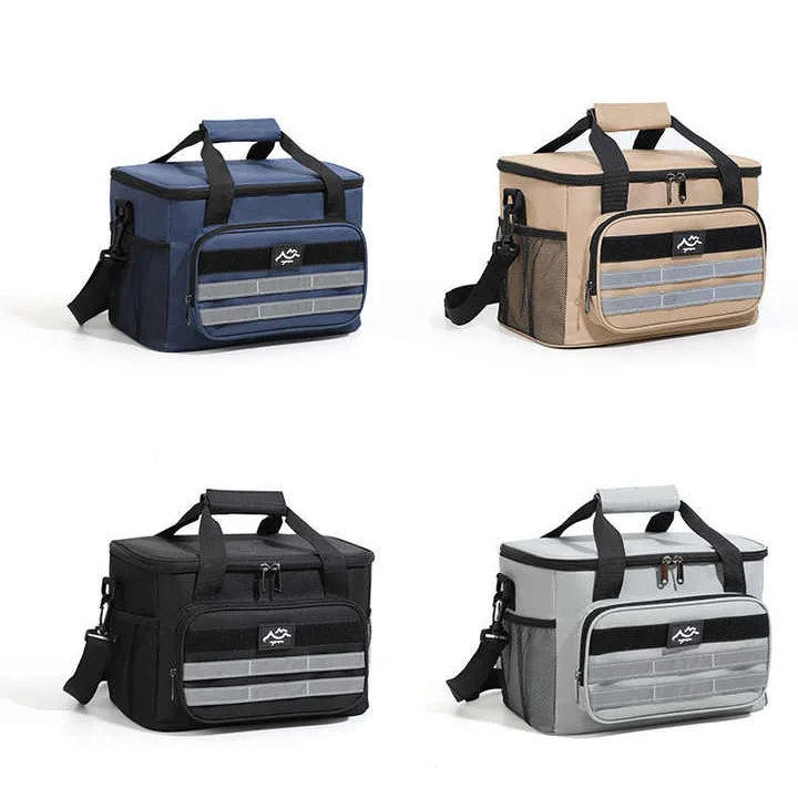 Brown 18L Large Capacity Outdoor Insulated Cooler Bag