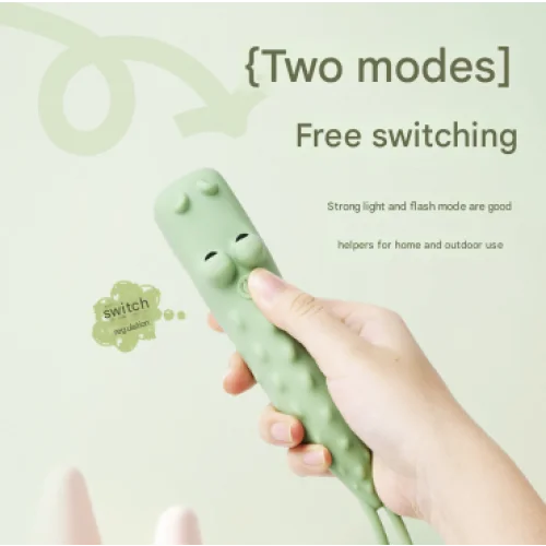 Brown Adorable Dog Silicone LED Flashlight for Kids - USB