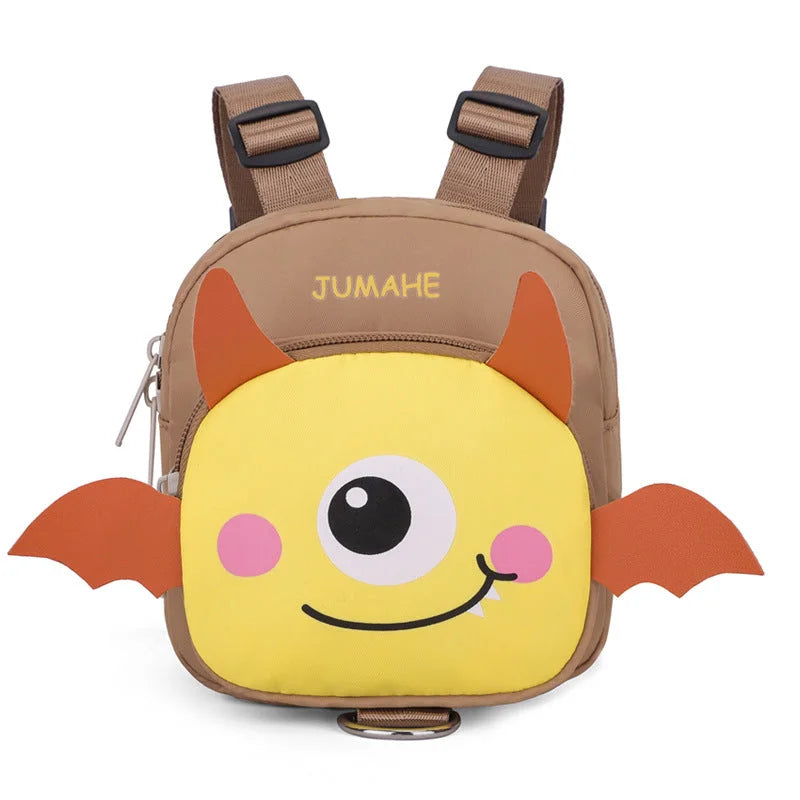Brown Adorable Monster Pet Backpack Harness - Small Dog &
