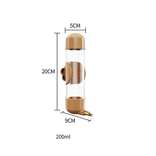 Brown Automatic Bird Water Feeder Bottle (200ml)