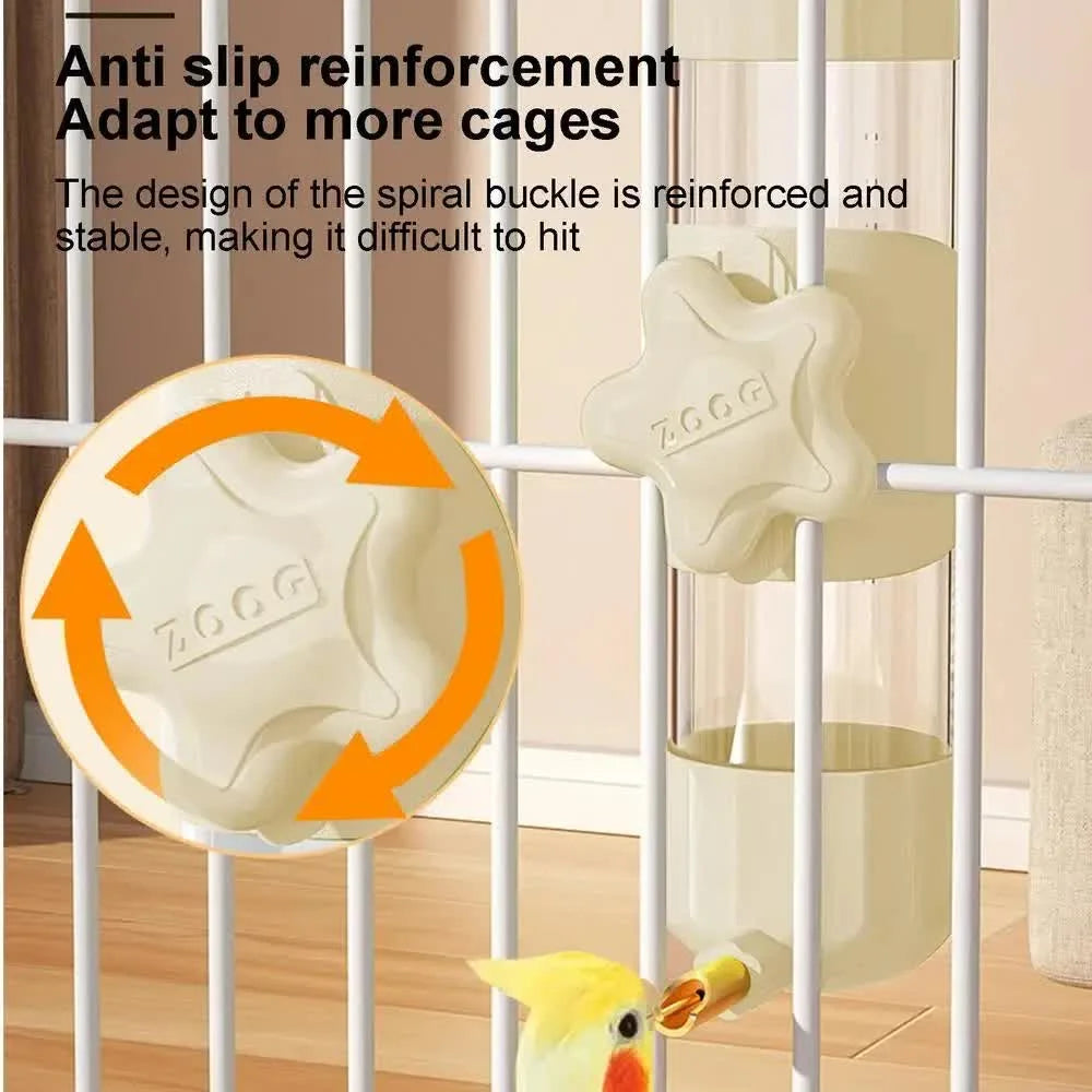 Brown Automatic Bird Water Feeder Bottle (200ml)