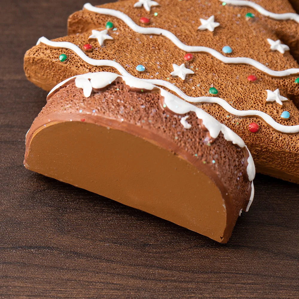 Brown Charming Gingerbread Christmas Tree Figurine