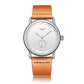 Brown Elegant Men s Watch with Leather Band