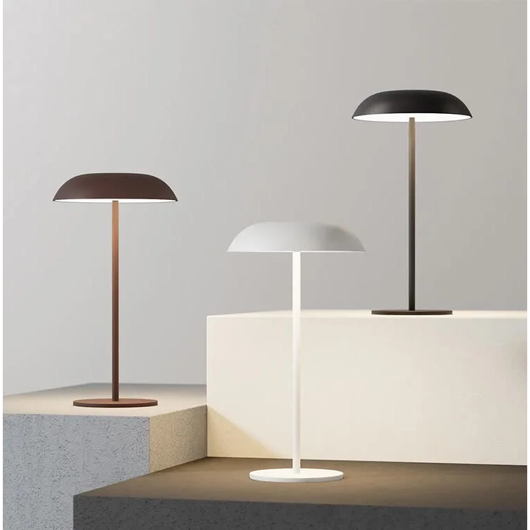 Brown Minimalist Rechargeable LED Touch Table Lamp