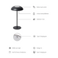 Brown Minimalist Rechargeable LED Touch Table Lamp