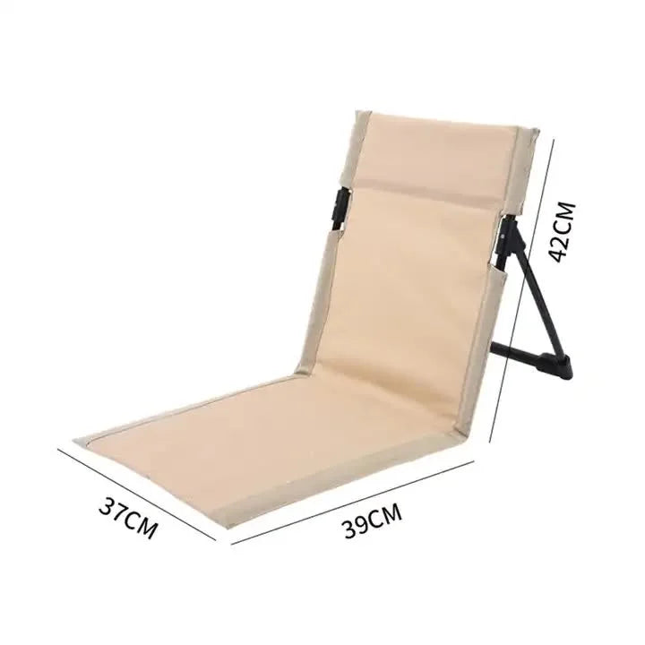 Brown Outdoor Folding Lawn Chair with Backrest