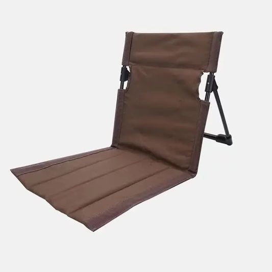 Brown Outdoor Folding Lawn Chair with Backrest