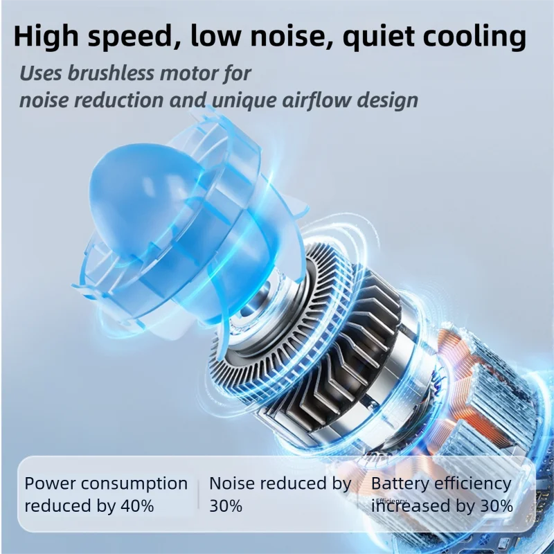 Brown Portable Fan for Outdoor, Waist Clip, and Desktop Cooling