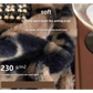 Brown Stripe Luxury Winter Faux Rabbit Fur Bedding Set