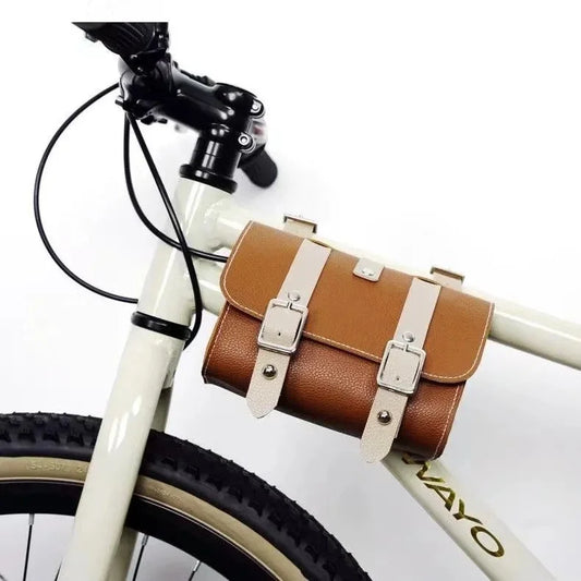 Brown Vintage Bicycle Handlebar Bag – Universal Front &