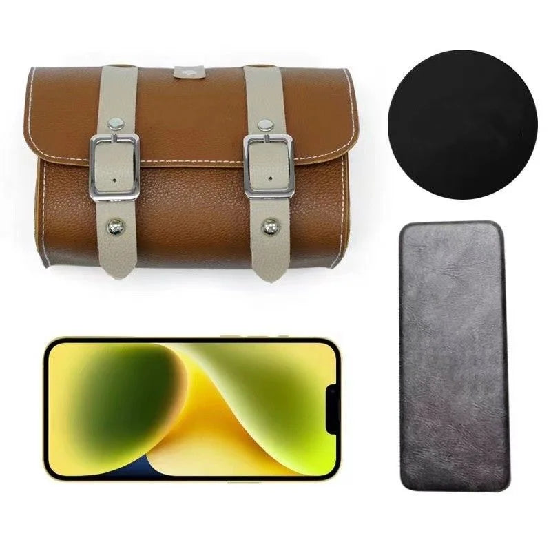 Brown Vintage Bicycle Handlebar Bag – Universal Front &