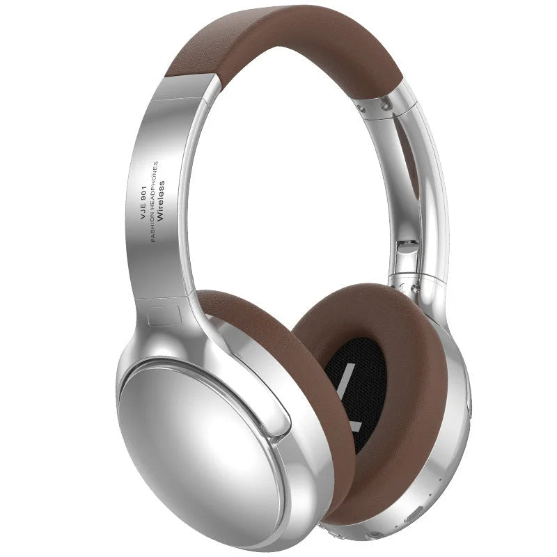 Brown VJE901 Wireless Bluetooth Over-Ear Headphones