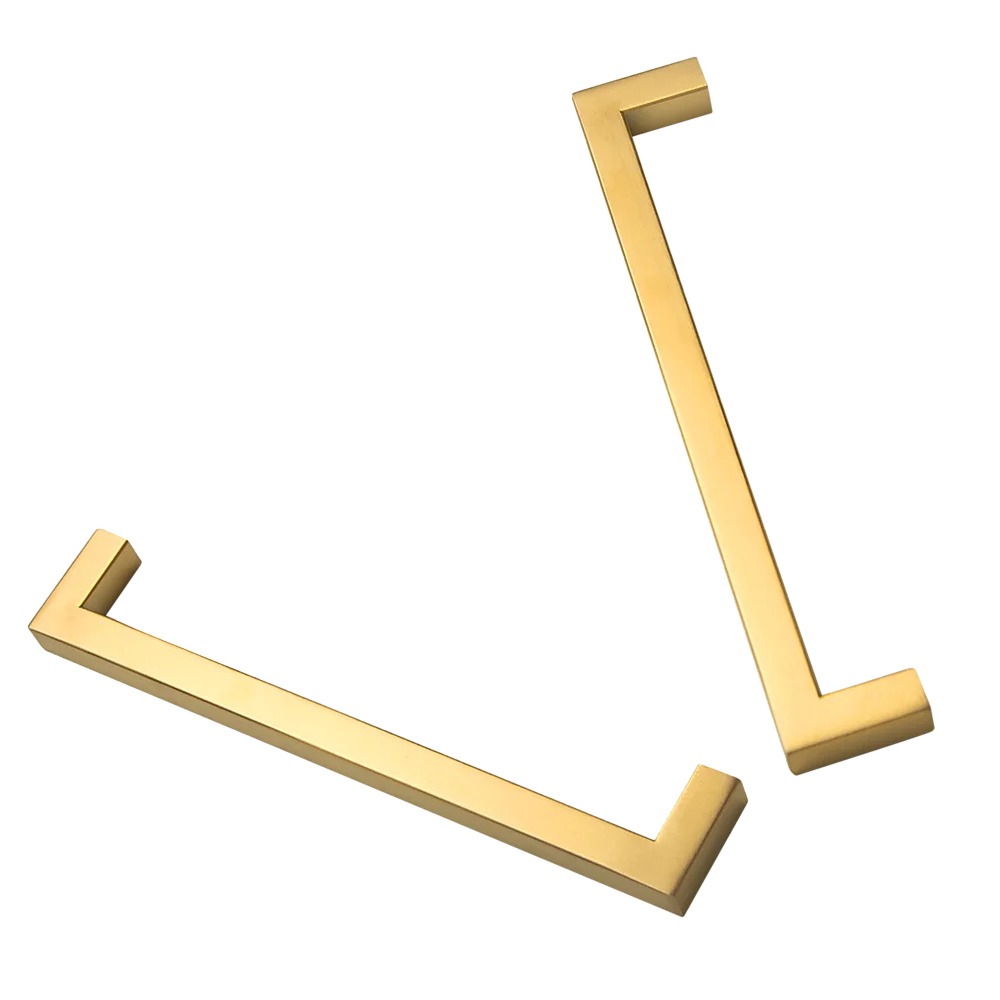 Brushed Brass Drawer Pulls Kitchen Cabinet Handles - Gold