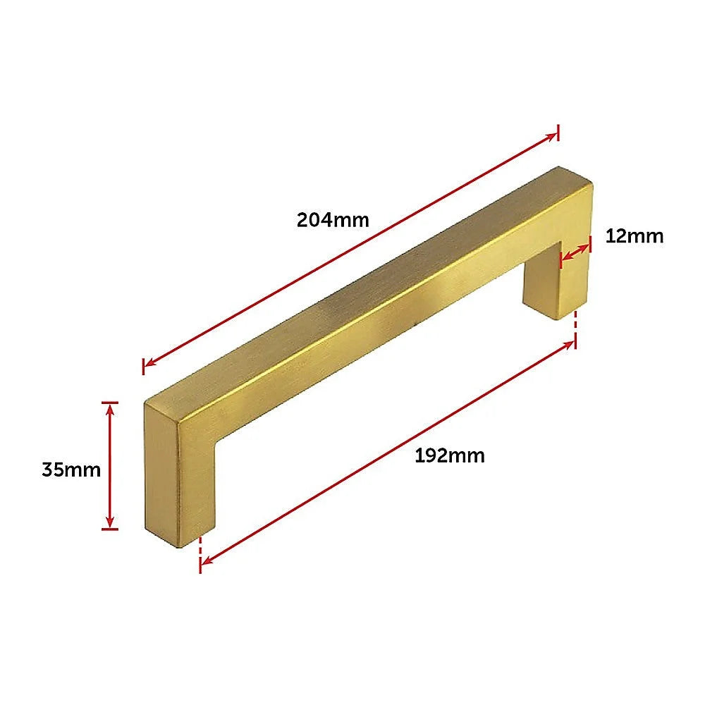 Brushed Brass Drawer Pulls Kitchen Cabinet Handles - Gold