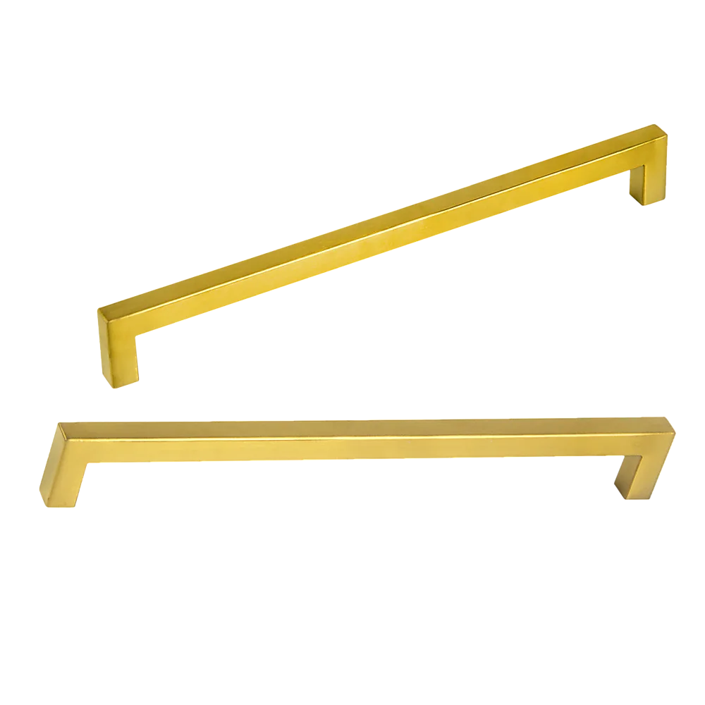 Brushed Brass Drawer Pulls Set of 15 - Kitchen Cabinet