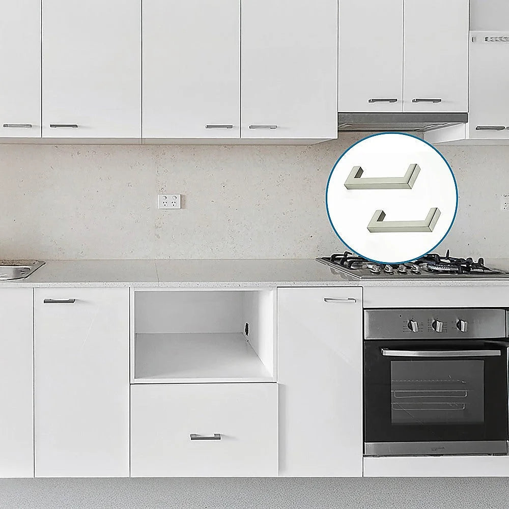 Brushed Nickel Stainless Steel Kitchen Cabinet Square