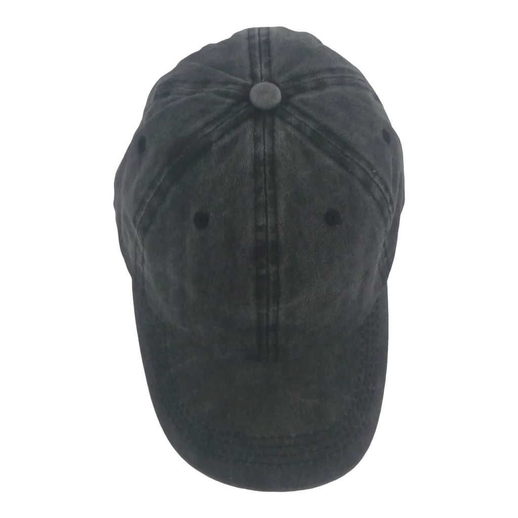 BSTC 6-Panel Baseball Cap Distressed Cotton Charcoal