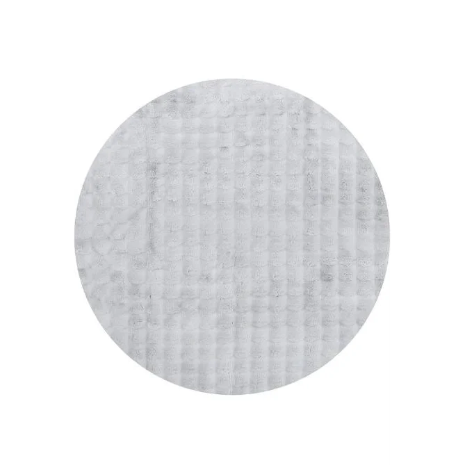 Bubble Silver Round Washable Rug by Rug Culture-100X100CM