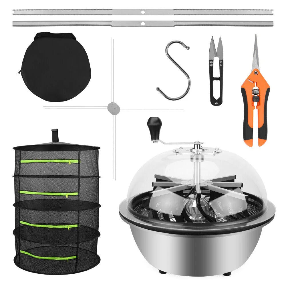 Bud Leaf Bowl Trimmer 19’’ Tumble Stainless Steel Blades