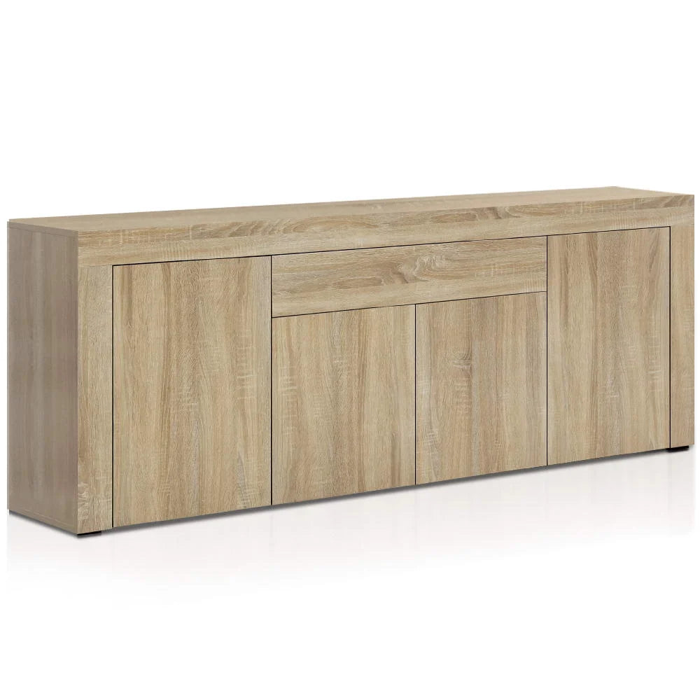 Buffet Sideboard Cabinet Storage 4 Doors Cupboard Hall Wood