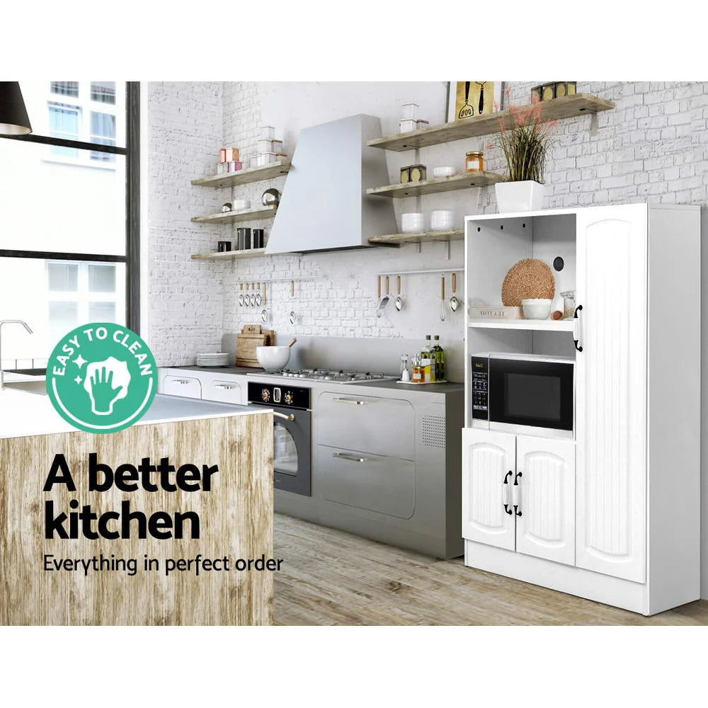 Buffet Sideboard Cabinet Storage Cupboard Doors White