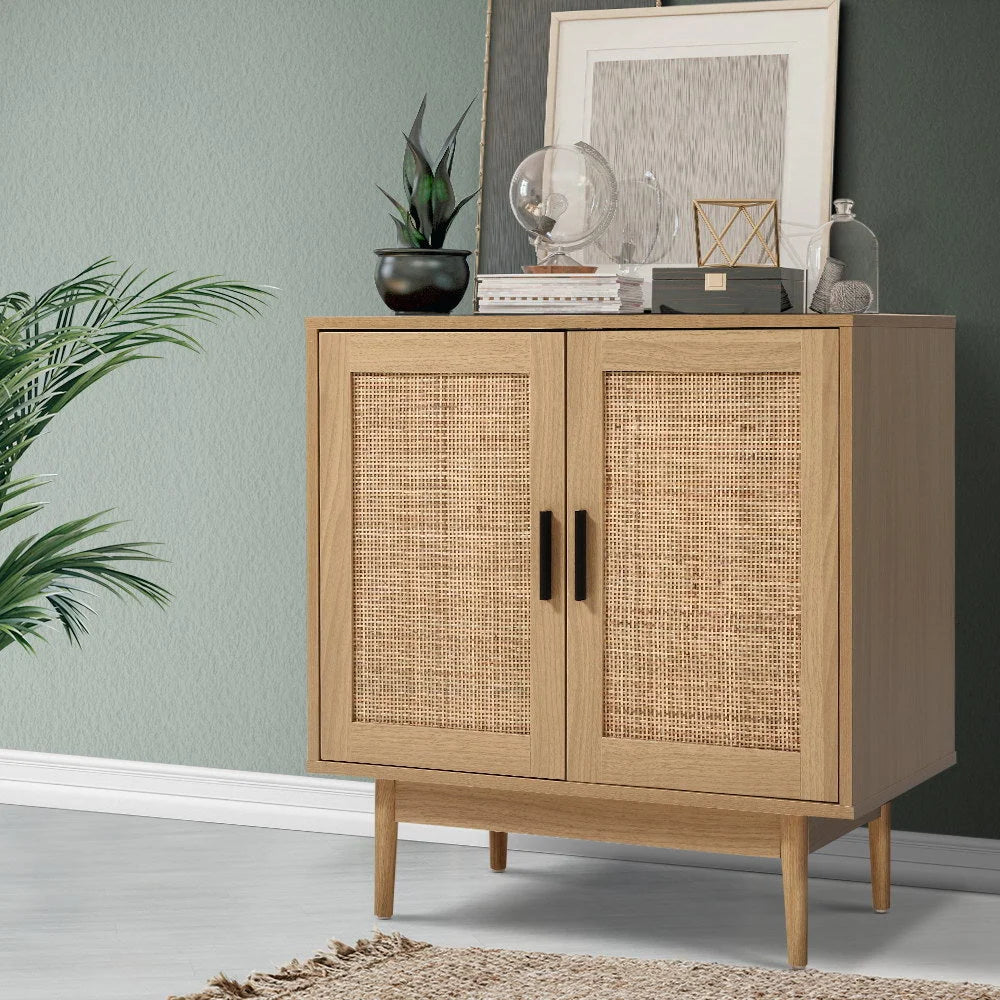 Buffet Sideboard Cabinet Storage Rattan Hallway Table