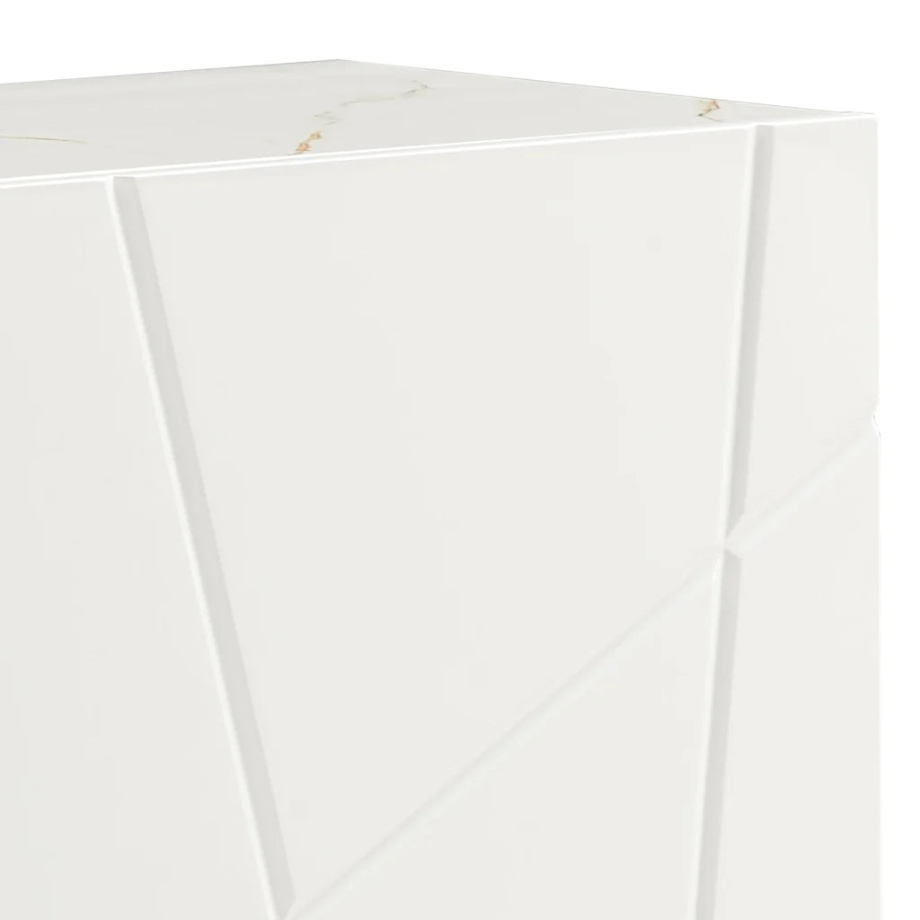 Buffet Sideboard Colour Ceramic Top MDF in Glossy White