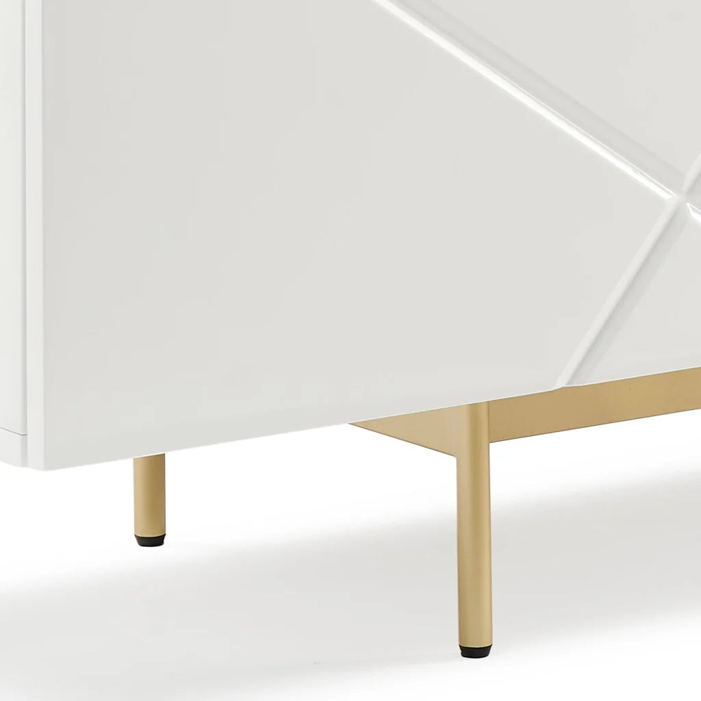Buffet Sideboard Colour Ceramic Top MDF in Glossy White