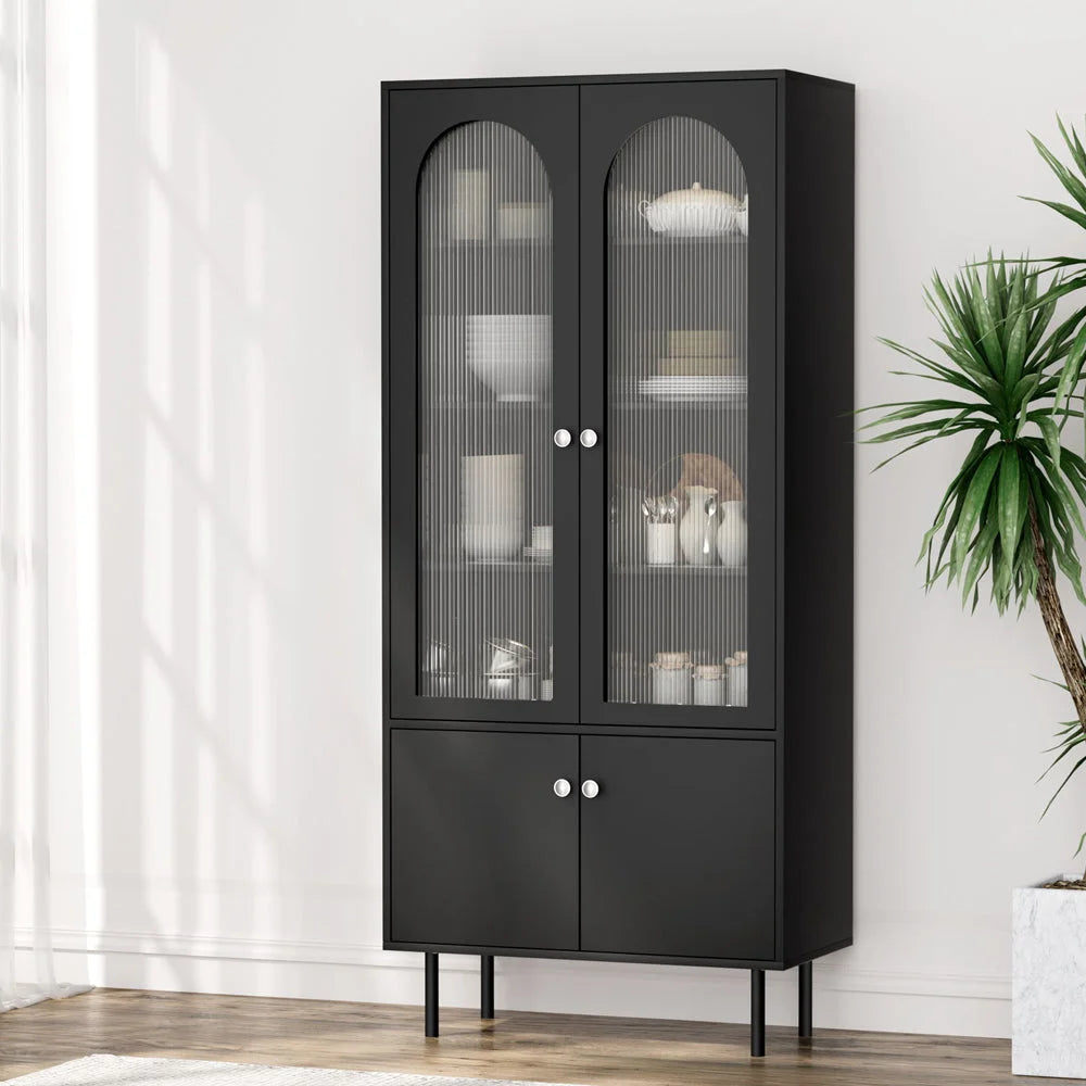 Buffet Sideboard Cupboard Cabinet - Black - Furniture