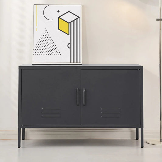 Buffet Sideboard Metal Cabinet - BASE Charcoal