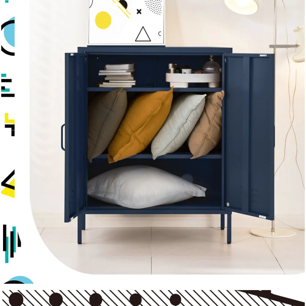 Sideboard Cabinet Sweetheart Artissin Locker Storage Buffet Blue Metal