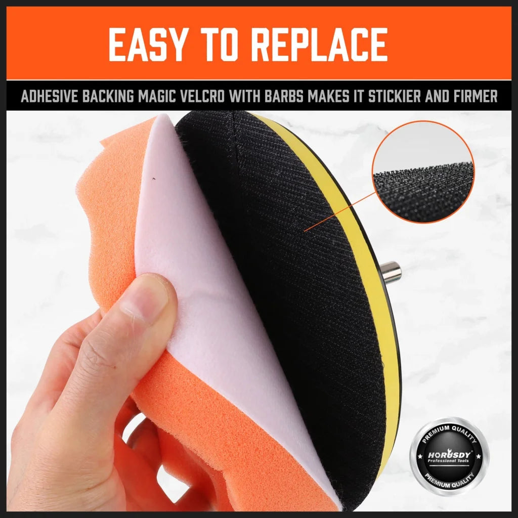 Buffing Waxing Pads Kit 11Pc Sponge Set 6’’ Car Polisher