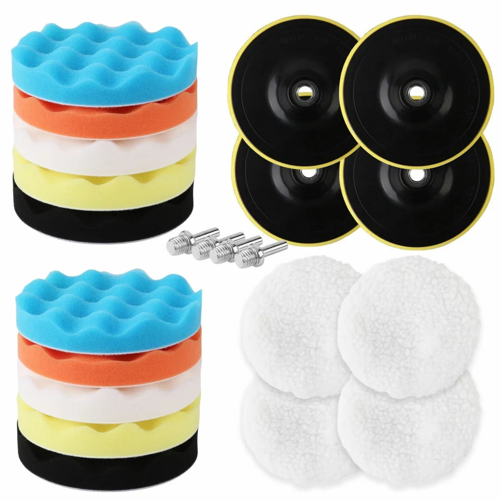 Buffing Waxing Pads Kit 11Pc Sponge Set 6’’ Car Polisher