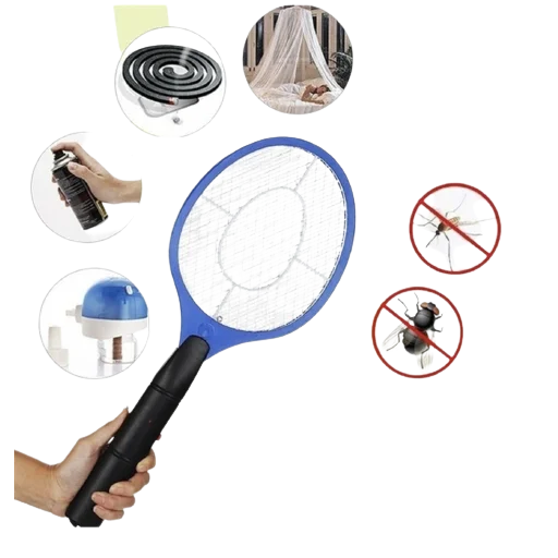 BUG ZAPPER RACKET Fly Mosquito Pest Swatter Net Racquet