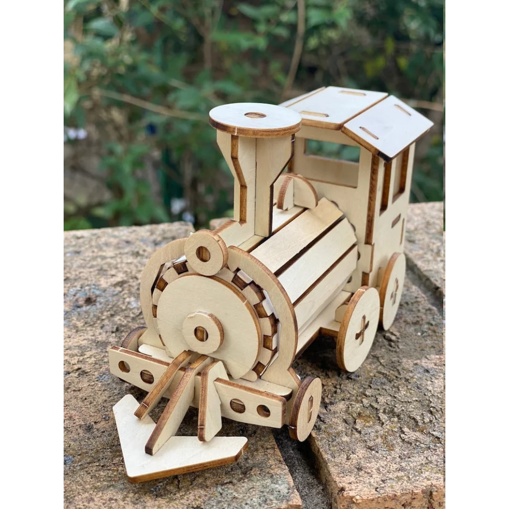 Build and Paint your own locomotive train Kids wood model