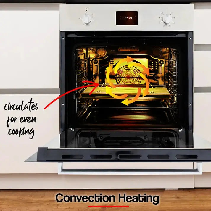 Built-in Oven Fan Forced 80L Stainless Steel - EuroChef