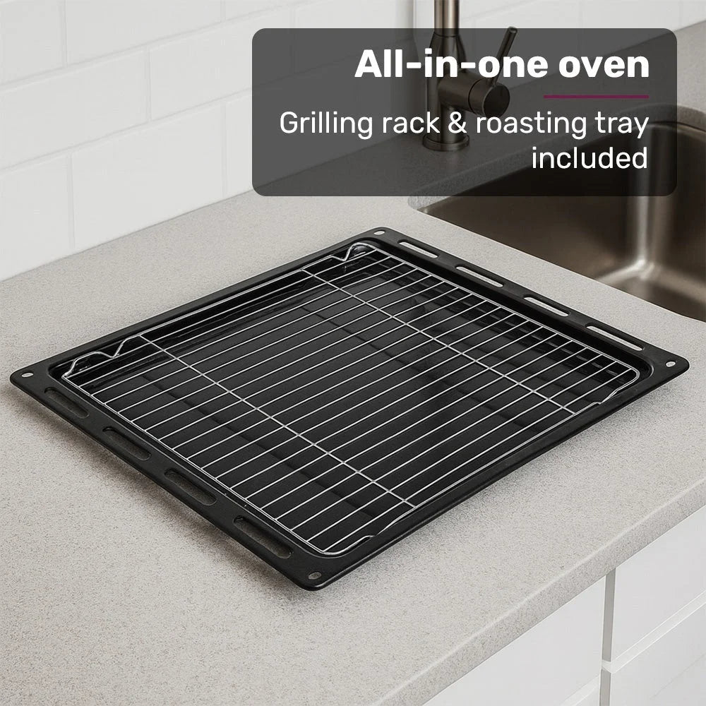 Built-in Oven Fan Forced 80L Stainless Steel - EuroChef