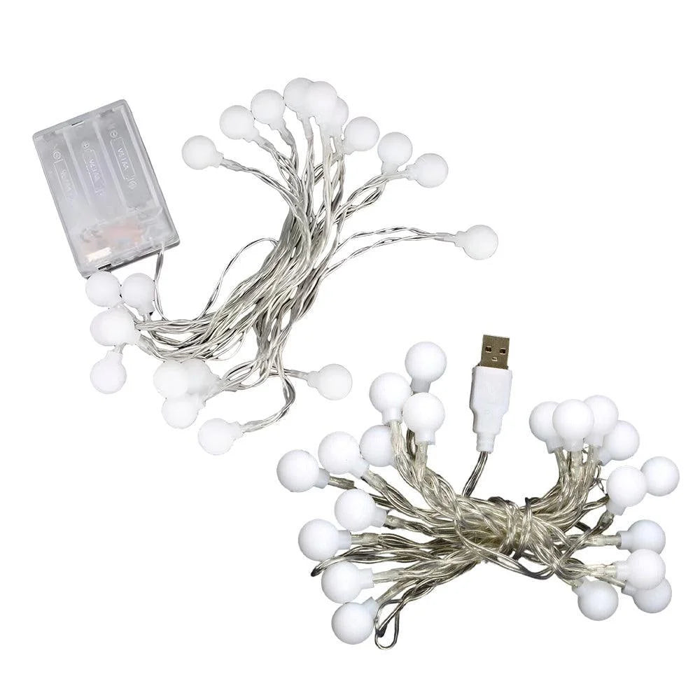 Bulb Ball Fairy String Strips Lights Home Garden Lamp