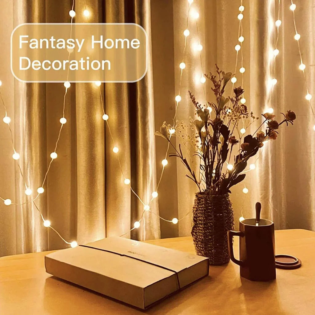 Bulb Ball Fairy String Strips Lights Home Garden Lamp