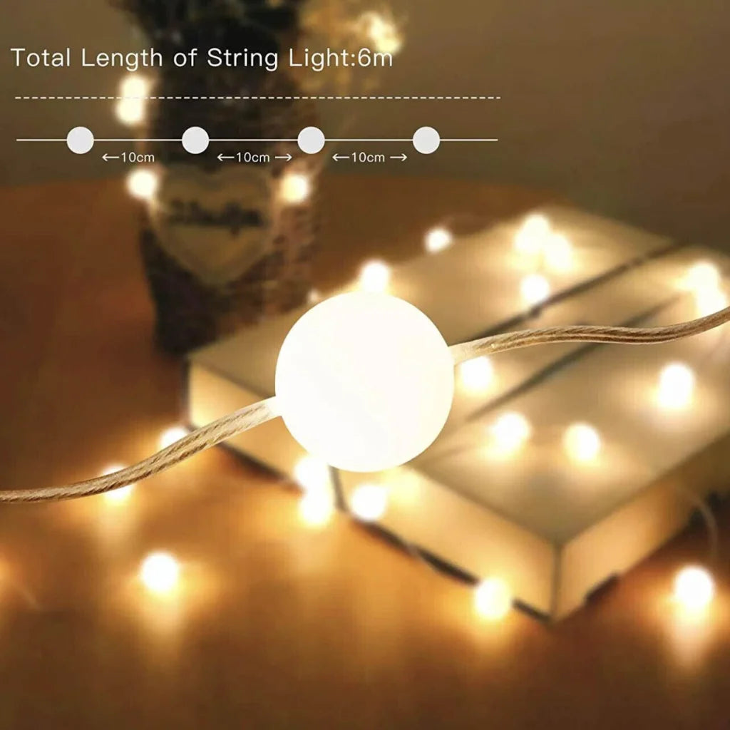 Bulb Ball Fairy String Strips Lights Home Garden Lamp