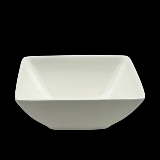 bulk 24 White Bone China Square Bowl 16x10cm - Furniture >