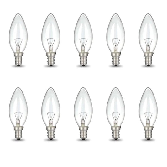 Bulk Light Bulbs 10x E14 40W 220V C35 Candle Globe