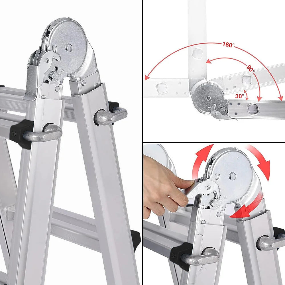 Bullet 2.9m Folding Aluminium Multipurpose Ladder w/