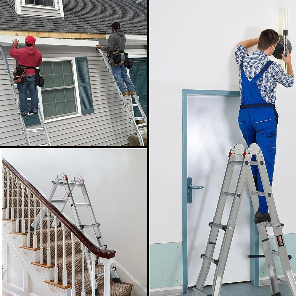 Bullet 2.9m Folding Aluminium Multipurpose Ladder w/