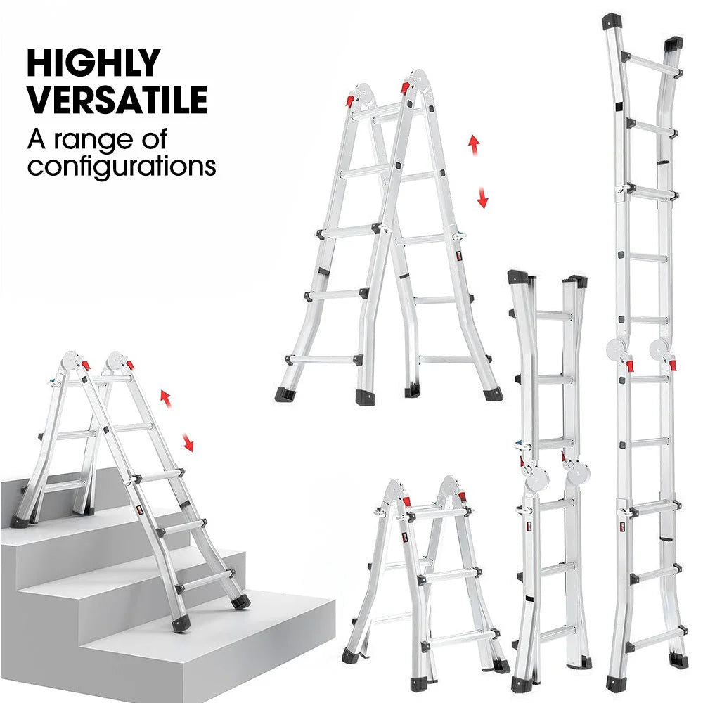 Bullet 2.9m Folding Aluminium Multipurpose Ladder w/