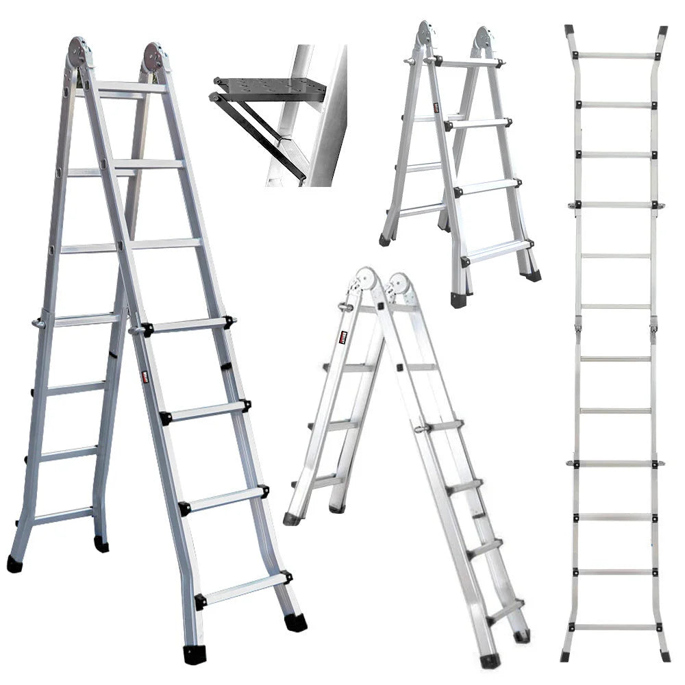 Bullet 4m Folding Aluminium Multipurpose Ladder w/
