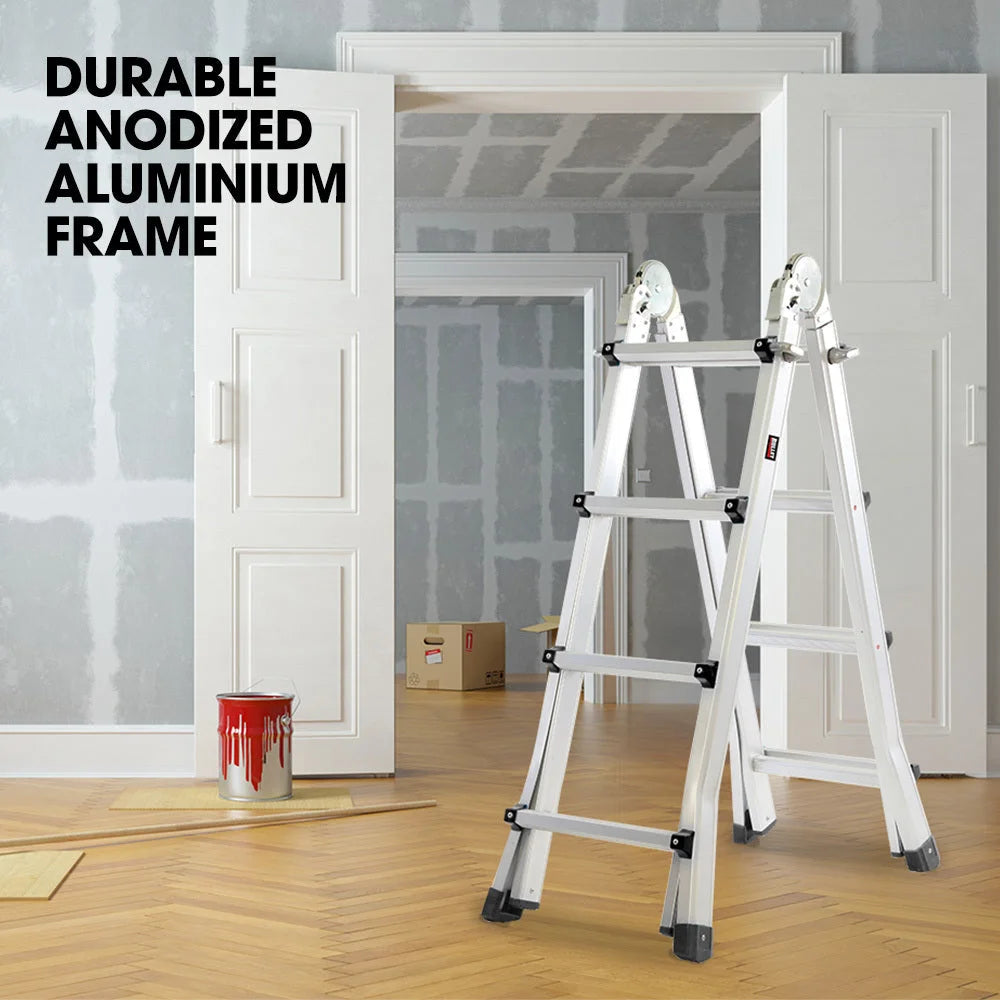 Bullet 4m Folding Aluminium Multipurpose Ladder w/